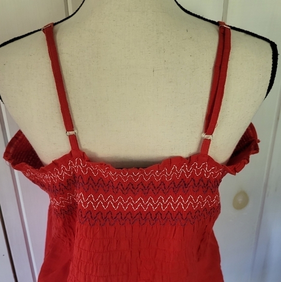 Lane Bryant Smocked Bodice Babydoll Tank Size 16 - Picture 5 of 10